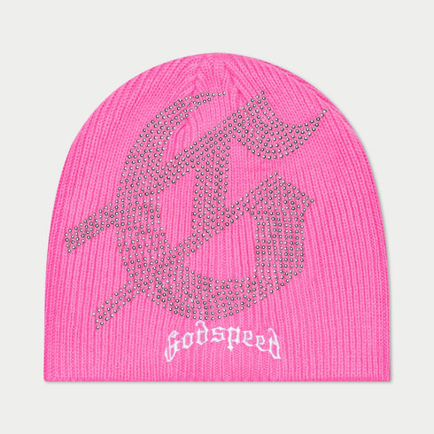 GODSPEED Studded Beanie Pink Accessories